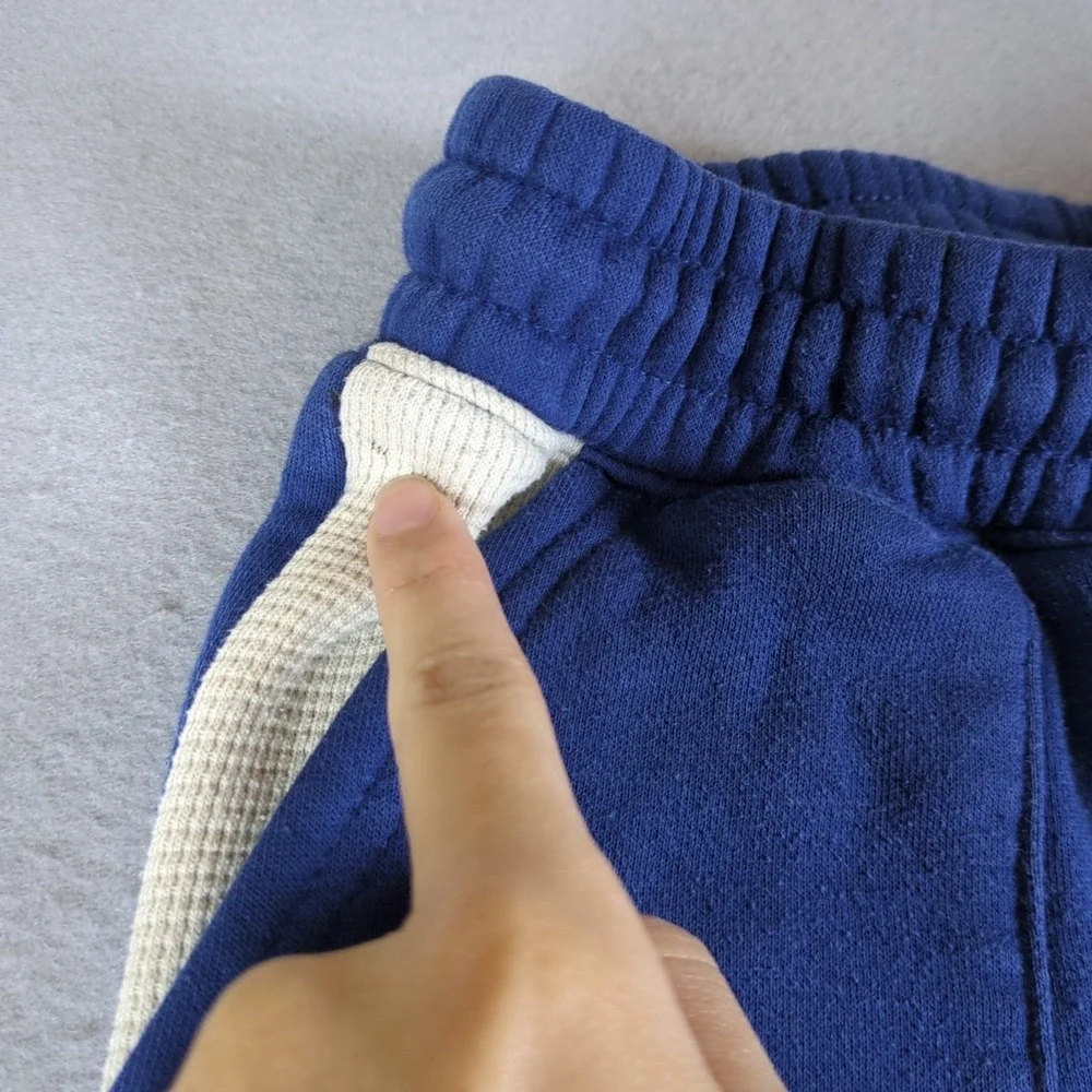 Nike Jordan Messy Room Jogger Pants Boys Small Blue Fleece Sweatpants Embossed
